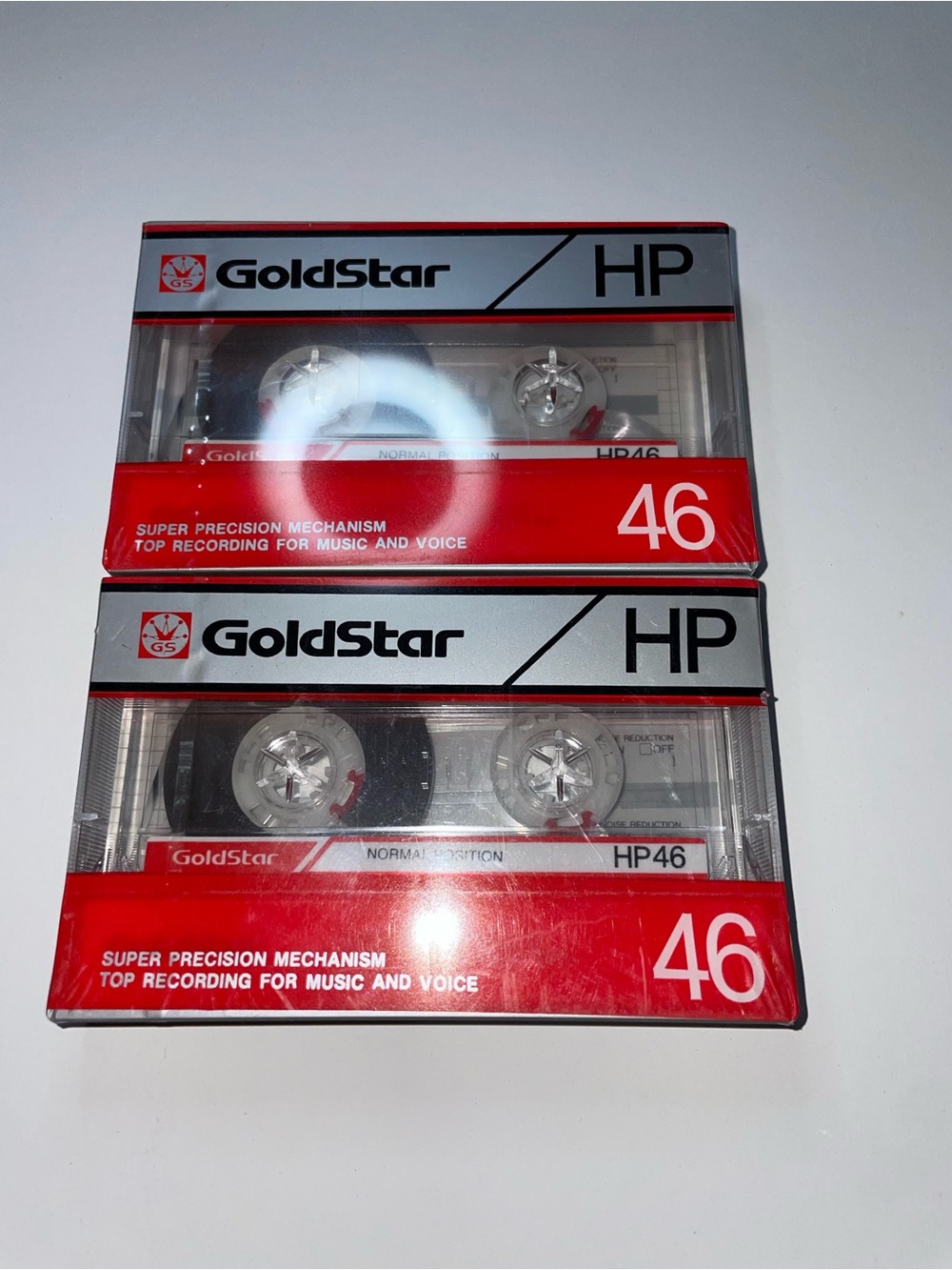 2 X GOLDSTAR HP 46 TYPE I BLANK CASSETTE TAPE (1) (SEALED)